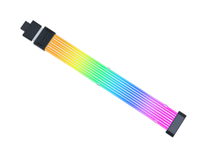 Lian Li Strimer Wireless 16 Pin (PW16-81W) - Addressable RGB Power Extension Cable - 2.4 GHz Wireless Control with 370mm; 14.56 Inch length  - Wireless Controller NOT Included & Required
