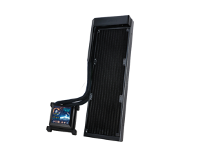Lian Li Hydroshift 360 AIO - Side-Mounted Coolant Pathway - 2.88 LCD Screen - 480 × 480 Resolution - Captured Screenshots or Recorded Videos Shift AIO , No fan Inclued  Black Color (HSLCD36NB)