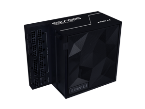 Lian Li EDGE750W Fully Modular Low-Noise ATX Power Supply - ATX 3.1 & PCIE 5.1 Compliant - Cybenetics Gold Efficiency - 12V-2x6 Cable - L-Shape Design - Without USB/Fan Hub - Black (EG0750G.B)
