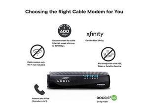 Certified for Xfinity Internet & Voice Renewed ARRlS Surfboard SBV3202 DOCSIS 3.0 Cable Modem 