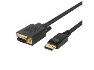 Displayport to VGA Cable 6ft, CableCreation DP to VGA Cable Gold Plated, Standard DP Male to VGA Male Cable Black Color Displayport to VGA Cable 6ft, CableCreation DP to VGA Cable Gold Plated, Standard DP Male to VGA Male Cable Black Color