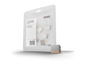 Lindy USB Port Blocker - Pack of 10 - Orange 40463 Lindy USB Port Blocker - Pack of 10 - Orange 40463