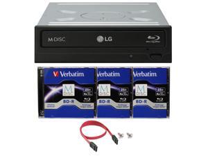 LG WH16NS40 16X Blu-ray BDXL DVD CD Internal Burner Drive Bundle with Free 3pk 25GB M-DISC BD + SATA Cable + Mounting Screws LG WH16NS40 16X Blu-ray BDXL DVD CD Internal Burner Drive Bundle with Free 3pk 25GB M-DISC BD + SATA Cable + Mounting Screws