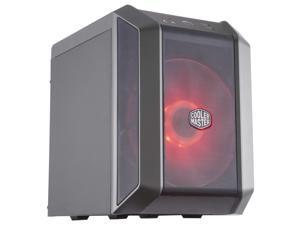 Cooler Master MasterCase H100 Mini-ITX PC Case with 200mm RGB Fan, Fine Mesh Front Panel, Built-in Handle & RGB Lighting Control Cooler Master MasterCase H100 Mini-ITX PC Case with 200mm RGB Fan, Fine Mesh Front Panel, Built-in Handle & RGB Lighting Control