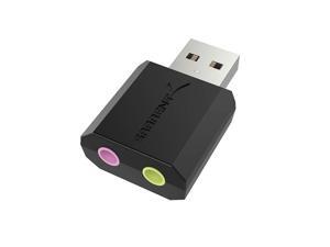 Sabrent USB External Stereo Sound Adapter for Windows and Mac. Plug and Play No Drivers Needed. (AU-MMSA) Sabrent USB External Stereo Sound Adapter for Windows and Mac. Plug and Play No Drivers Needed. (AU-MMSA)
