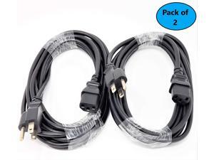 MICRO CONNECTORS, Inc. 15 Feet Universal AC Power Cord UL Approved NEMA 5-15P to C13 Black/ 2-Pack (M05-113UL15-2P) MICRO CONNECTORS, Inc. 15 Feet Universal AC Power Cord UL Approved NEMA 5-15P to C13 Black/ 2-Pack (M05-113UL15-2P)