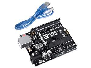 ELEGOO UNO R3 Board ATmega328P ATMEGA16U2 with USB Cable Compatible with Arduino IDE Projects, RoHS Compliant ELEGOO UNO R3 Board ATmega328P ATMEGA16U2 with USB Cable Compatible with Arduino IDE Projects, RoHS Compliant