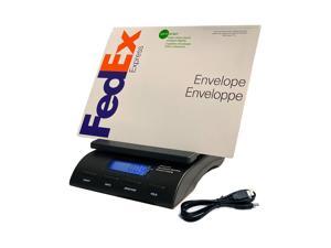 Digital 50 lb x 0.2 oz Postal Table Shipping Mail Scale with Large Display, Envelope Stand and USB Power Cable
