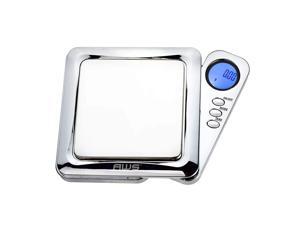 American Weigh Scales Blade Series Digital Precision Pocket Weight Scale with Silicone Mat, Chrome, 100g x 0.01g (BL-100-CH-SE) American Weigh Scales Blade Series Digital Precision Pocket Weight Scale with Silicone Mat, Chrome, 100g x 0.01g (BL-100-CH-SE)