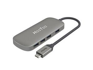 USB C Hub, HooToo Type C Adapter Hub with 4 USB 3.0 Ports for New MacBook Pro 2016, New MacBook 12-Inch with Type C Plug and other USB C Laptop - Space Gray USB C Hub, HooToo Type C Adapter Hub with 4 USB 3.0 Ports for New MacBook Pro 2016, New MacBook 12-Inch with Type C Plug and other USB C Laptop - Space Gray