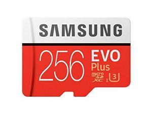 Samsung 256GB EVO Plus Class 10 UHS-I microSDXC U3 with Adapter (MB-MC256GA/EU) Read: up to 100MB/s, Write: up to 90MB/s