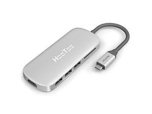 USB C Hub, HooToo USB C Adapter with 100W Type C Power Delivery, HDMI Output, Card Reader, 3 USB 3.0 Ports for MacBook Pro and Windows Type C Laptop - Silver USB C Hub, HooToo USB C Adapter with 100W Type C Power Delivery, HDMI Output, Card Reader, 3 USB 3.0 Ports for MacBook Pro and Windows Type C Laptop - Silver