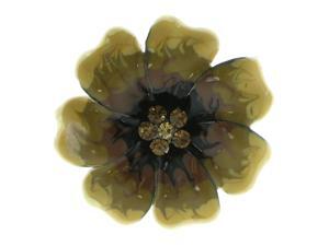 Black & Yellow Colored Metal Brooch-Pin With Crystal Accents LQP647 Black & Yellow Colored Metal Brooch-Pin With Crystal Accents LQP647