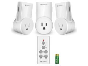 Etekcity Remote Control Outlet Wireless Remote Light Switch for Lights, Lamps, Fans, Household Appliances, Up to 100 ft. Range, FCC, ETL Listed (Learning Code, 3Rx-1Tx) Etekcity Remote Control Outlet Wireless Remote Light Switch for Lights, Lamps, Fans, Household Appliances, Up to 100 ft. Range, FCC, ETL Listed (Learning Code, 3Rx-1Tx)