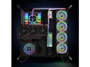3-Fan Pack Alexa, Razer Chroma CL-F073-PL12SW-A Software Enabled 18 Addressable LED 9 Blades Hydraulic Bearing Case//Radiator Fan Thermaltake Riing Duo 120mm 16.8 Million RGB Color