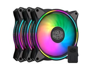 Cooler Master MasterFan MF120 Halo Duo-Ring Addressable RGB Lighting 120mm 3 Pack with Independently-Controlled LEDs, Absorbing Rubber Pads, PWM Static Pressure for Computer Case & Liquid Radiator