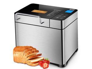 White Gluten Free & Automatic Filling Dispenser Programmable 12 Settings Up to 1.5lb Loaf Dash Everyday Stainless Steel Bread Maker 