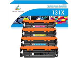 True Image Compatible Toner Cartridge Replacement for HP 131X CF210X 131A HP Laserjet Pro 200 Color MFP M276nw M251nw M251n M276n CF210A CF211A CF212A CF213A Toner (Black Cyan Yellow Magenta, 4-Pack)