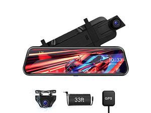 Upgraded 11Mirror Dash Cam Rear View Mirror Camera Front and Rear Dual Lens Dash Cam Mirror 1080P with Waterproof Backup Camera with 32.8ft Cable Night Vision Loop Recording G-Sensor Parking Monitor 