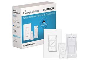 Lutron Caseta Smart Home Dimmer Switch and Pico Remote Kit, Works with Alexa, Apple HomeKit, and the Google Assistant | P-PKG1WB-WH | White
