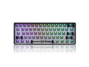 EPOMAKER GK61X RGB Hotswap Custom DIY Kit for 60% Keyboard, PCB Mounting Plate Case (GK61X Black)