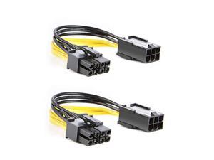 6 Pin to 8 Pin Pcie Adapter Cable, CableCreation 2-Pack 6-pin to 8-pin PCIe Express Power Adapter Cable, 4 Inches / 10CM