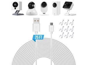 Micro USB Cable Power Cord for Wyze Cam Cloud Cam Nest Cam YI Dome Camera Wireless Security WiFi Cameras BENSN 13Ft Extension Cord