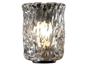 Justice Design Group Lighting GLA-8443-16-CLRT-MBLK-LED3-2100 Veneto Luce Era LED 3-Light Bath Bar-Matte Black Finish with Clear Textured Venetian Glass Cylinder with Rippled Rim Shade