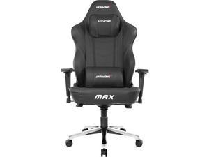 AKRacing Masters Series MAX PU Leather Gaming Chair, 4D Adjustable Armrests, 180 Degrees Recline - Black (AK-MAX-BK)
