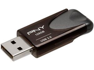 PNY - Elite Turbo Attache 4 128GB USB 3.0 Type A Flash Drive - Black/Gray