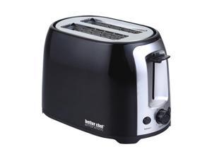 Better Chef - 2-Slice Extra-Wide-Slot Toaster - Black with stainless steel accents Better Chef - 2-Slice Extra-Wide-Slot Toaster - Black with stainless steel accents