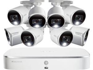 8-Channel, 8-Camera Indoor/Outdoor Wired 4K UHD 2TB DVR Surveillance System - White 8-Channel, 8-Camera Indoor/Outdoor Wired 4K UHD 2TB DVR Surveillance System - White