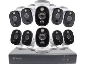 16-Channel, 10-Camera Indoor/Outdoor Wired 1080p 1TB DVR Surveillance System - Black/Gray/White 16-Channel, 10-Camera Indoor/Outdoor Wired 1080p 1TB DVR Surveillance System - Black/Gray/White