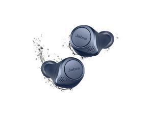 Refurbished Jabra Elite Active 75t Navy Voice Assistant Enabled True Wireless Sports Earbuds with Charging Case