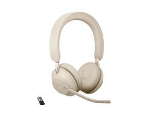 Jabra Evolve2 65 USB-A UC Stereo - Beige Wireless Headset / Music Headphones