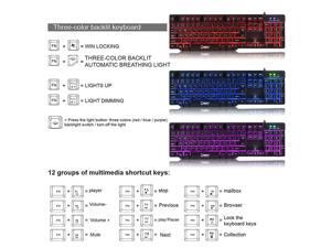 Gamer Equipment. Mechanical Keyboard 104 keys 19 keys non-conflict, removable keycaps LED Backlit for Gamer Computer PC white Gamer Equipment. Mechanical Keyboard 104 keys 19 keys non-conflict, removable keycaps LED Backlit for Gamer Computer PC white