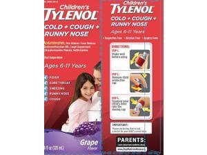 Tylenol Kid's Cold+Cough+Runny Nose, Grape, 4oz Tylenol Kid's Cold+Cough+Runny Nose, Grape, 4oz