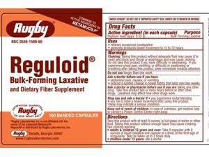 Rugby Reguloid Bulk-Forming Laxative Capsules, 160ct Rugby Reguloid Bulk-Forming Laxative Capsules, 160ct