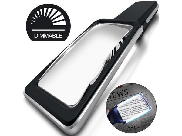 MagniPros 3 Ultra Bright LED Lights 3X 4.5X 25X Power Handheld Reading  Magnifying Glass with Light- Ideal for Reading Small Prints, Map, Coins