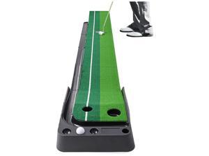 Indoor Golf Putting Green Golf Training Putting Mat Tracks With Auto Ball Return - axGear