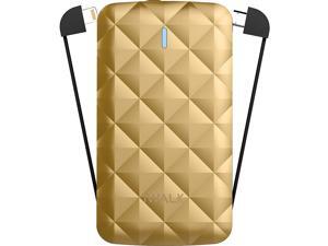 iWalk Duo UBO3000 3000mAh Rechargeable Backup Battery with Built in Lightning and Micro USB Charging Cables, Gold iWalk Duo UBO3000 3000mAh Rechargeable Backup Battery with Built in Lightning and Micro USB Charging Cables, Gold