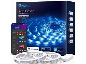 Govee WiFi LED Strip Lights, 32.8ft Smart LED Lights Work with Alexa & Google Home, 64 Scene Modes, Music Sync Lights for Bedroom, Party, TV, 2 Rolls of 16.4ft (Adapter Not Waterproof)