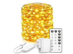 Govee LED Fairy Lights, 66ft Fairy String Lights with 200 LEDs, 8 Scenes and 5 Brightness Level, 4 Timing Options USB Powered Fairy Lights with Remote, Warm White Fairy Lights for Bedroom, Living Room