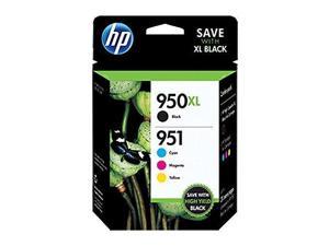 HP 950XL Black/951 Tri-Color (C2P01FN140) Inkjet Cartridge Four Pack,C2P01FN#140