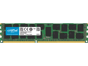 Crucial 16GB 240-Pin DDR3 RDIMM - DDR3L 1600 (PC3L 12800) Server Memory - 1.35V - ECC - 2Rx4 - CT16G3ERSLD4160B Crucial 16GB 240-Pin DDR3 RDIMM - DDR3L 1600 (PC3L 12800) Server Memory - 1.35V - ECC - 2Rx4 - CT16G3ERSLD4160B