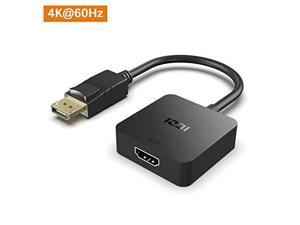 DisplayPort to HDMI Adapter, ICZI 4K 60Hz Active Multiscreen DP to HDMI Converter for PC, Laptop, Notebook, TV, Monitor, Projector - Black