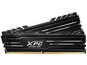 XPG Gammix D10 DDR4 16GB (2x8GB) 3200MHz 288-Pin CL16 PC4-25600 Desktop U-DIMM Memory Retail Kit Black