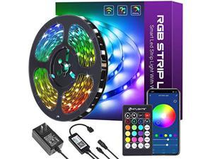 HitLights 32.8ft Smart LED Strip Lights, Color Changing Light Strips Works with Alexa, Google Home APP Control, Music Sync for Home Bedroom Party