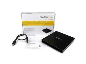 StarTech.com USB 3.0 to Slimline SATA ODD Enclosure for Blu-ray and DVD ROM Drives, Solid Aluminum (SLSODDU33B)