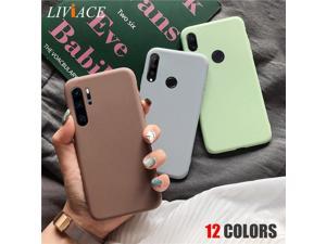 matte silicone phone case on for huawei P smart plus p20 p30 p8 p9 p10 lite 2017 2018 2019 candy color soft tpu back cover funda (1PCS)